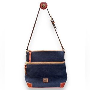 Dooney & Bourke Suede Sac Bag-Deep Blue